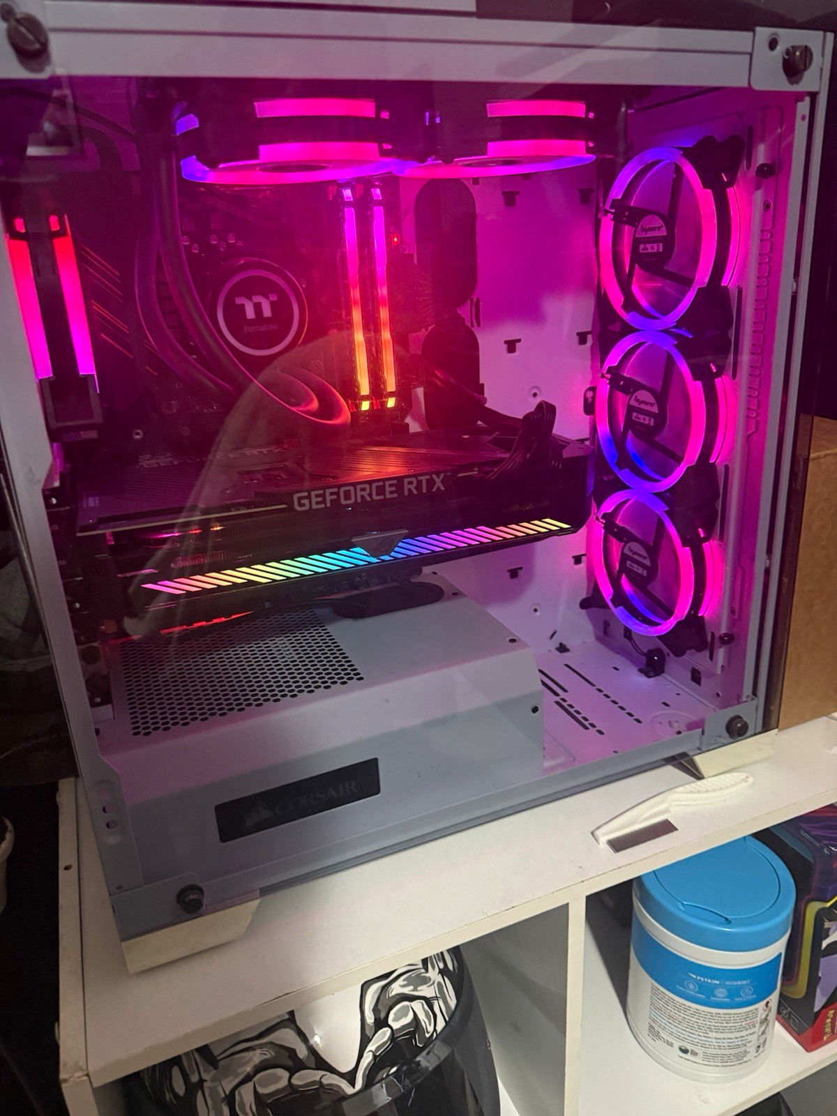 Custom/Whitebox White Gaming PC Intel i9 9900k  RTX 3060 Ti 32GB Corsair rgb DDR