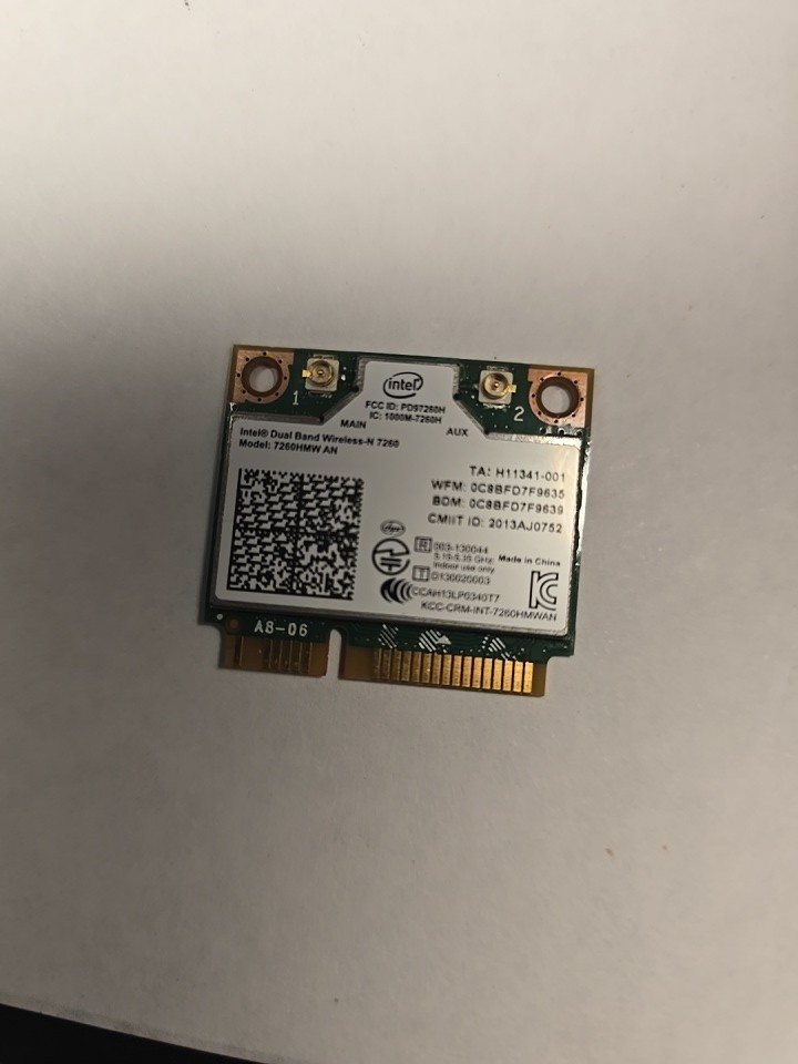 Intel Wireless-AC 7260 7260HMW Mini PCIE WiFi Card PC 802.11ac Bluetooth 08TF1D