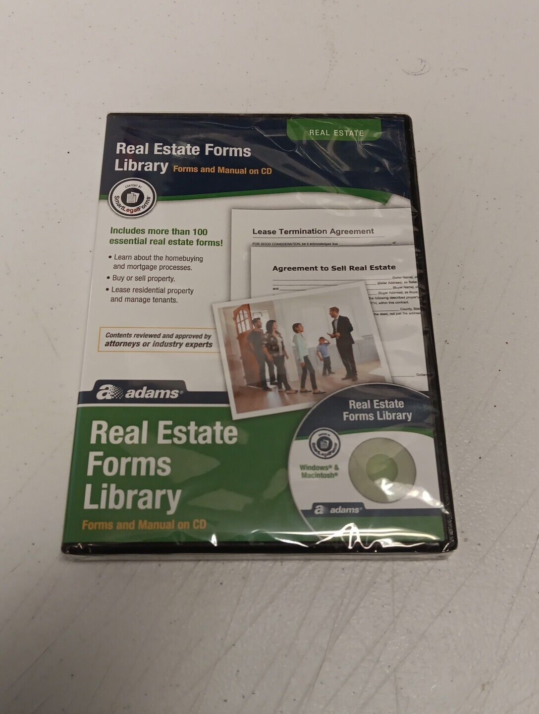 Adams Real Estate Legal Forms And Manual Library on CD Disc New Sealed SS502