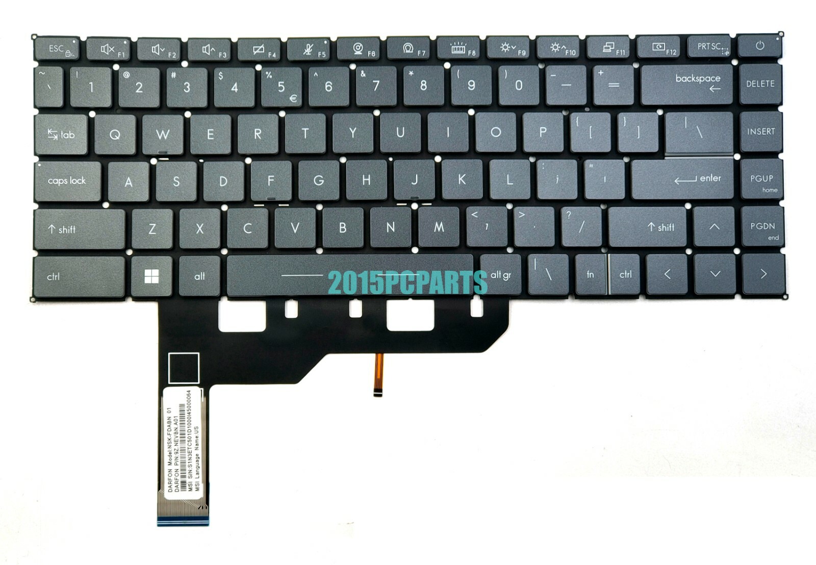 MSI WS66 10TK 10TKT 10TL 10TLT 10TM 10TMT 11UK 11UKT 11UM Keyboard Backlit US