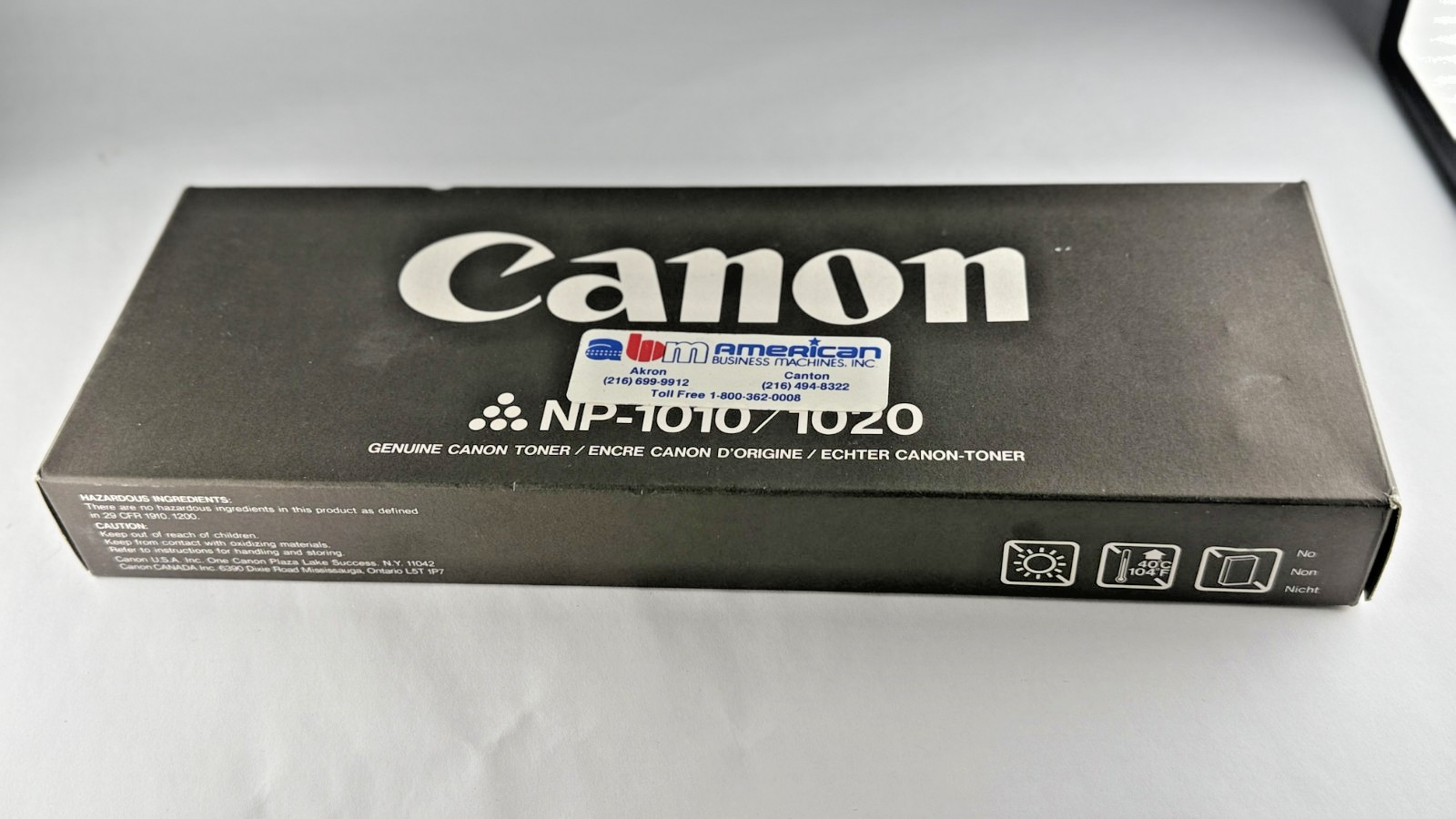 Canon NP-1010/1020/6010 Black Toner Cartridge Genuine New SealOEM Quill 7-21293