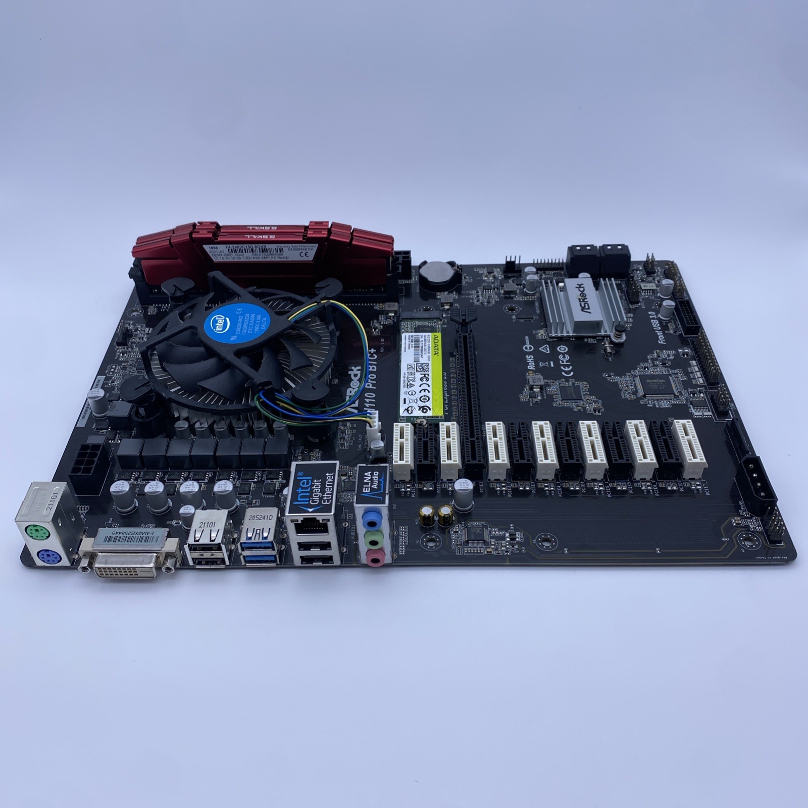 ASRock H110 Pro BTC+ ATX Motherboard LGA1151 H110 Chipset Intel i3-7100 8GB DDR4