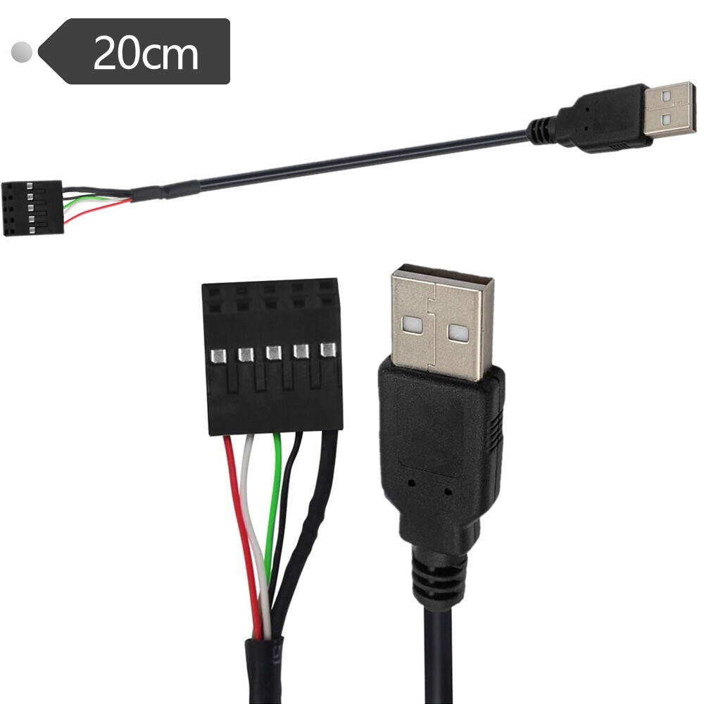 USB 2.0 Type A Male to Dupont 9 Pin Female Header Motherboard Adapter Cable Cord