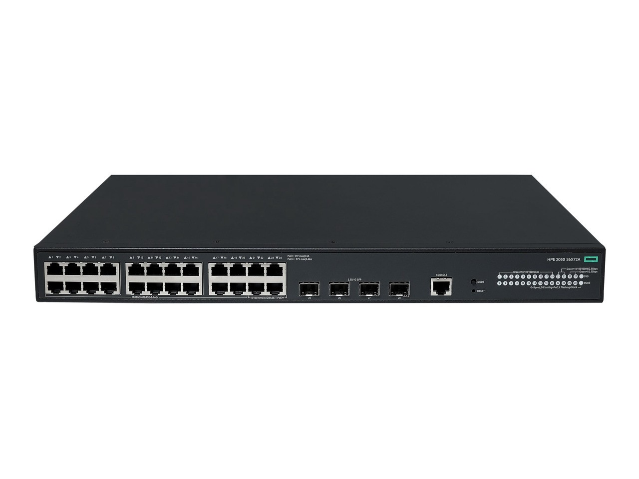 HPE CW 2050 24p 10/100/1000BT PoE+ 4p SFP 1G/2.5G 420W Switch - 24 Ports - Manag