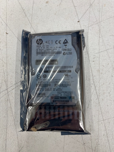 HP EG0900FBVFQ P/N 641552-004 0B26029 SAS 900GB 10K SAS 2.5" Hard Drive