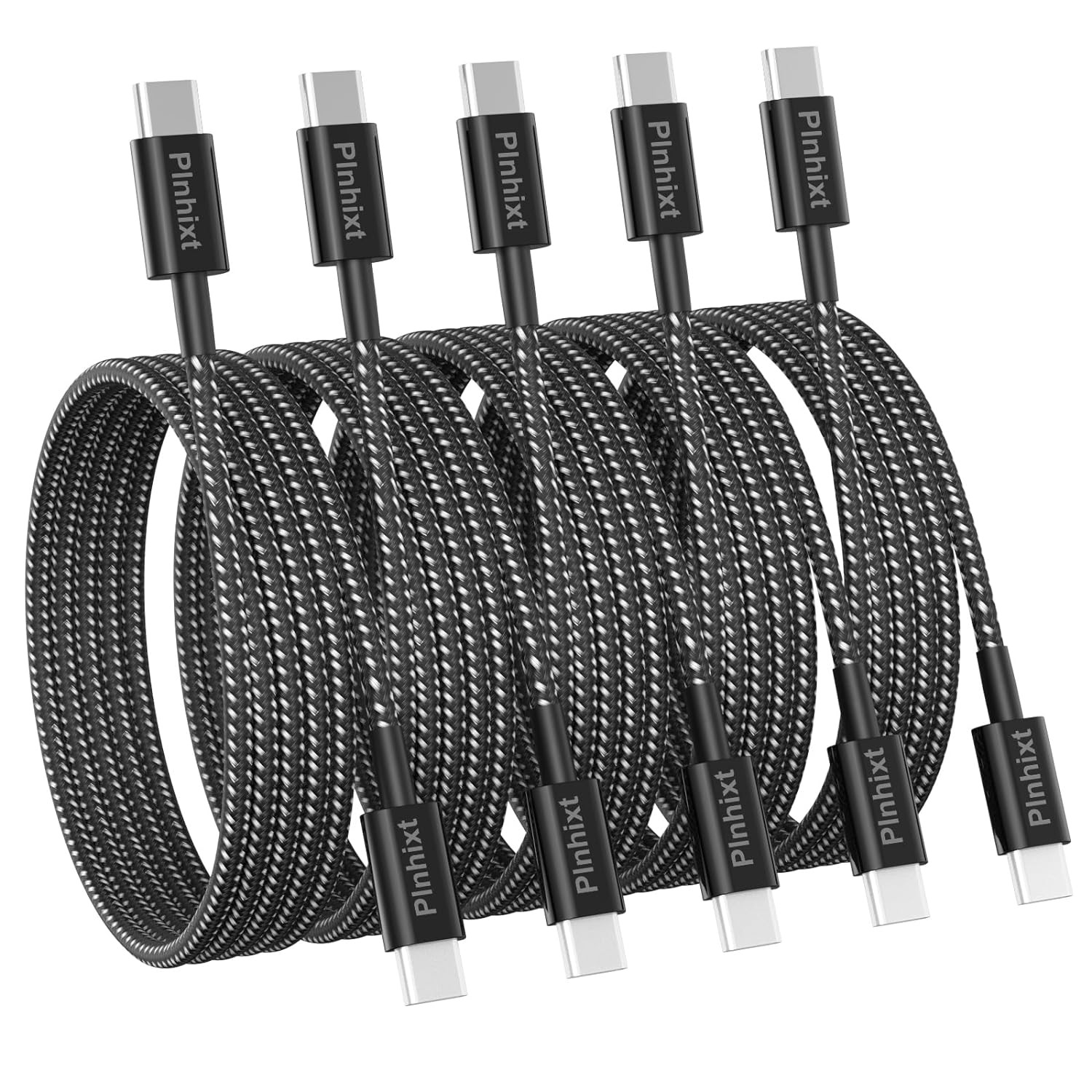 USB C to C Cable, 5Pack 6FT 60W(3.1A) Nylon Braided C Charger Cable... 