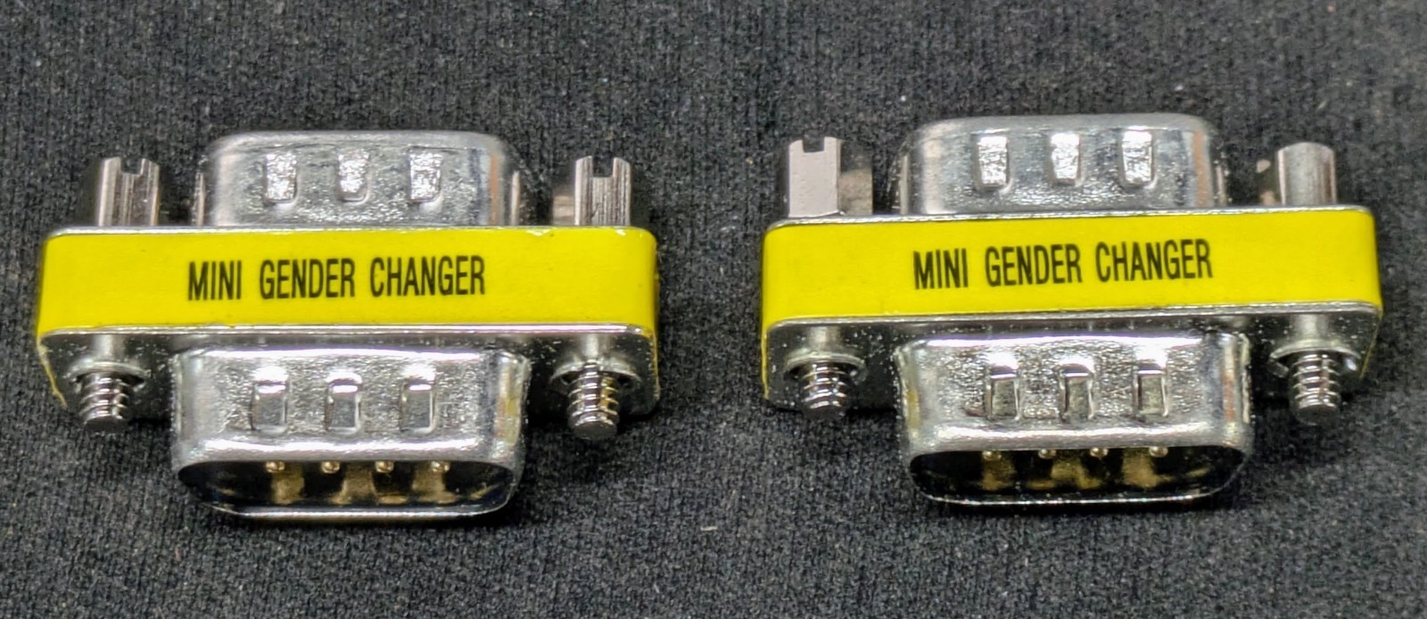 2 Pack 9 Pin RS-232 DB9 Male to Male Serial Cable Gender Changer Coupler Adapter
