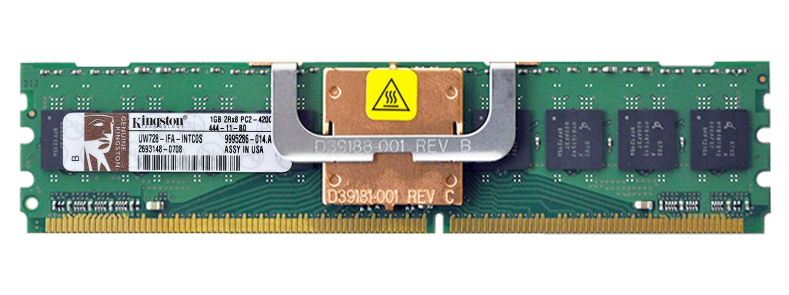KINGSTON 1GB 2Rx8 PC2-4200F-444-10-B0 SERVER MEMORY 9995286-014.A00LF