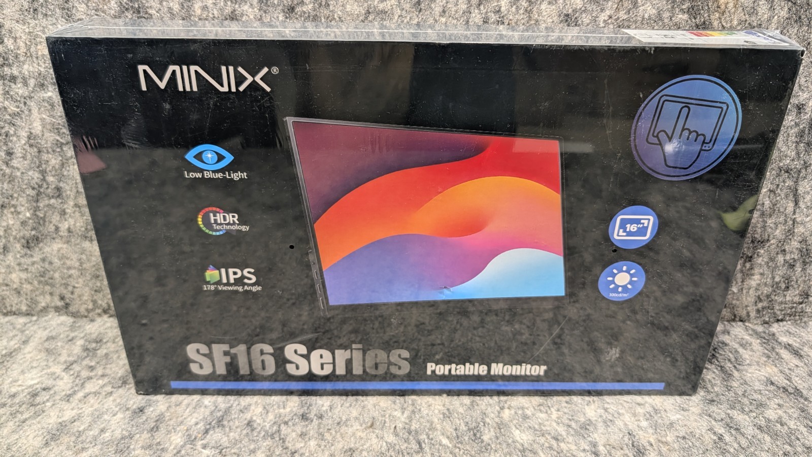 MINIX Portable Monitor 16" FHD 1200, PIPS, Touch Screen,USB-C, HDMI Stereo
