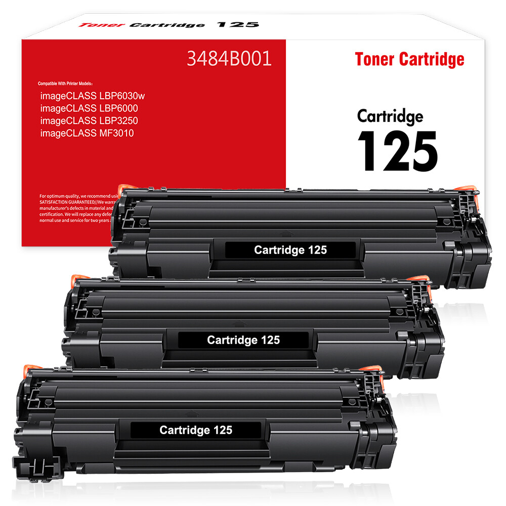 3 Pack 125 Toner Cartridge For Canon ImageClass MF3010, LBP6000, LBP6030w