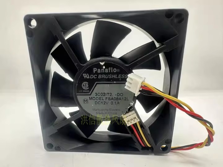 1PCS Genuine Panaflo FBA08A12L DC12V 0.1A 8CM 8025 3-Wire Cooling Fan