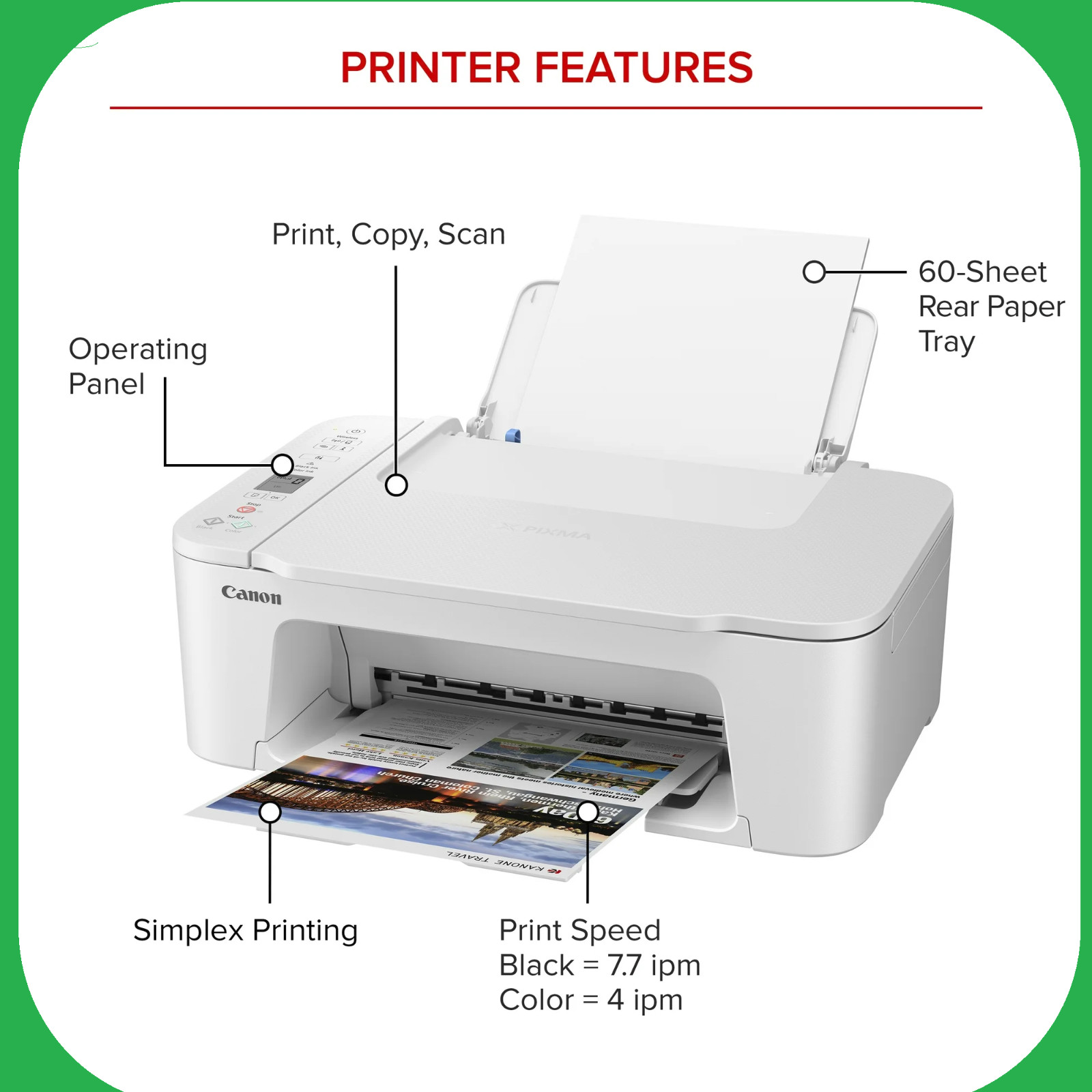 New Canon TS3720/3722 Wireless All In One Printer-USB Photo-Home Business