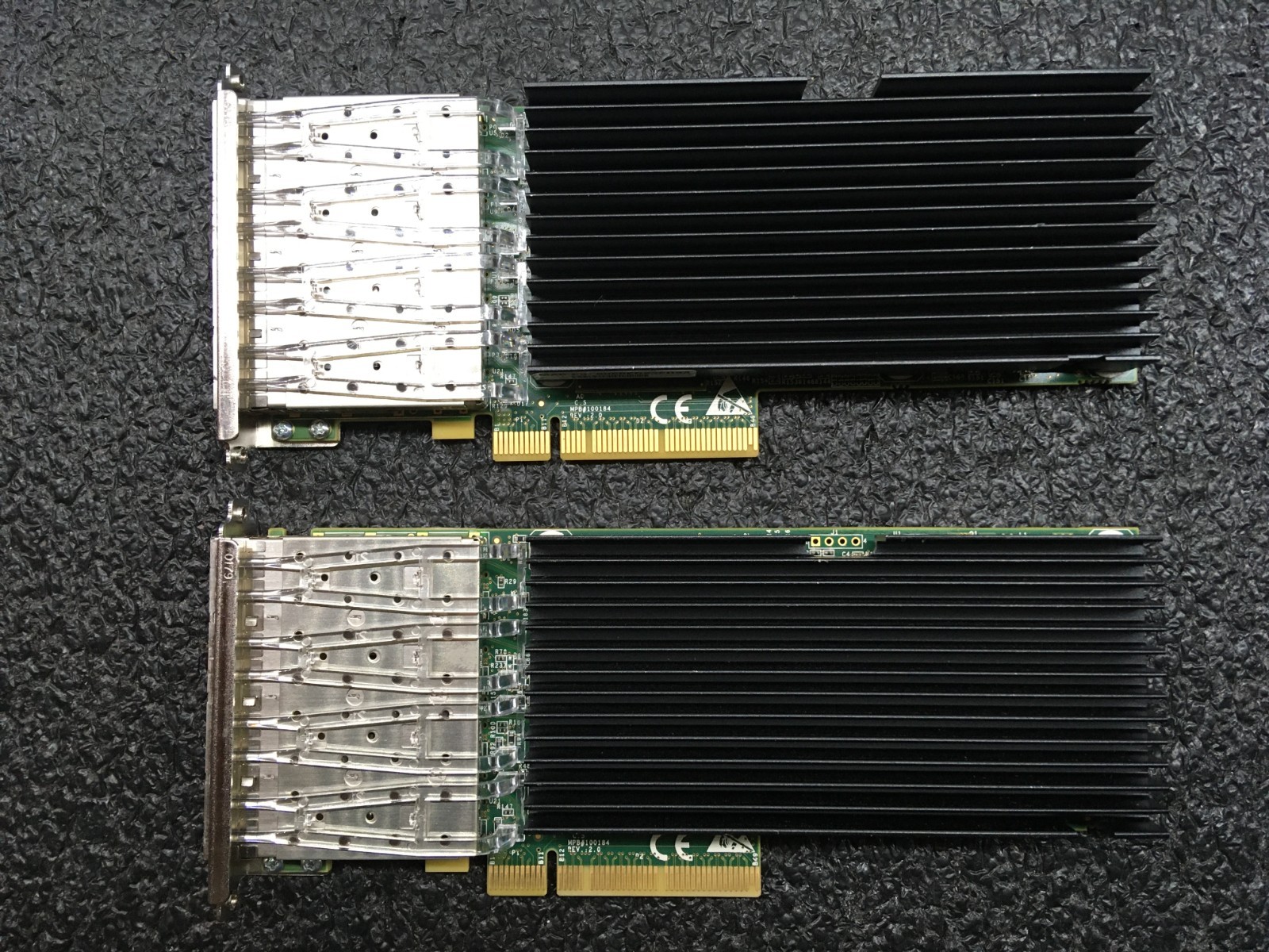 Lot of 2 Silicom PE310G4SPI9L-XR-CX3 4-Port SFP+  Server Adapter