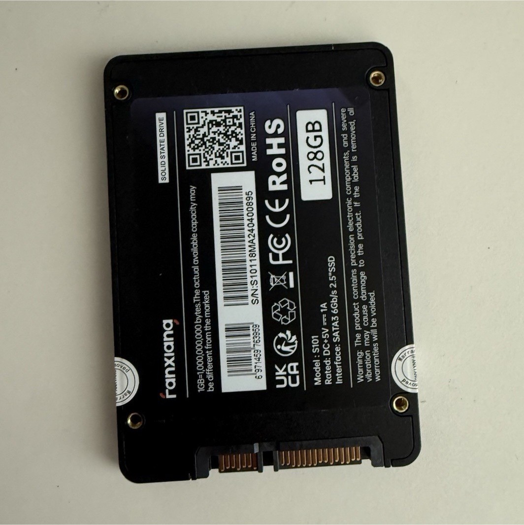 fanxiang S101 128GB SATA 2.5" Internal SSD Solid State Drive Black