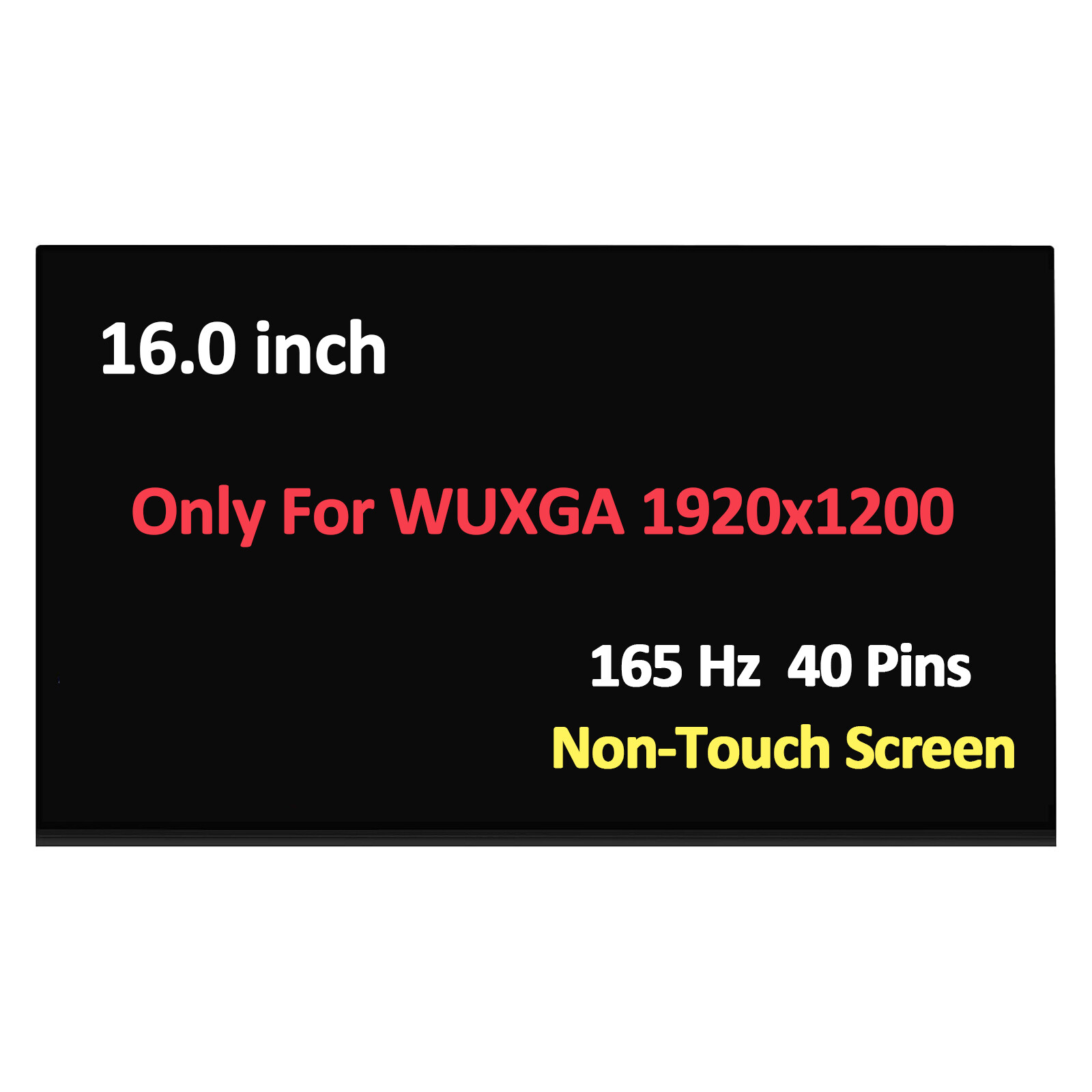 18010-16020700 for Asus GU603ZM-M16.I73060 LCD Screen 16" WUXGA EDP 40 Pin 165HZ