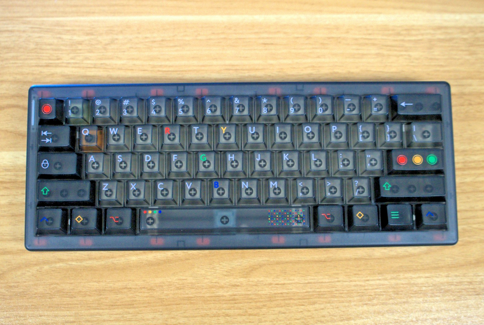 Clear Black QK61 | Hotswap Gaming Keyboard 60% | Pearl Switches | VIA/QMK