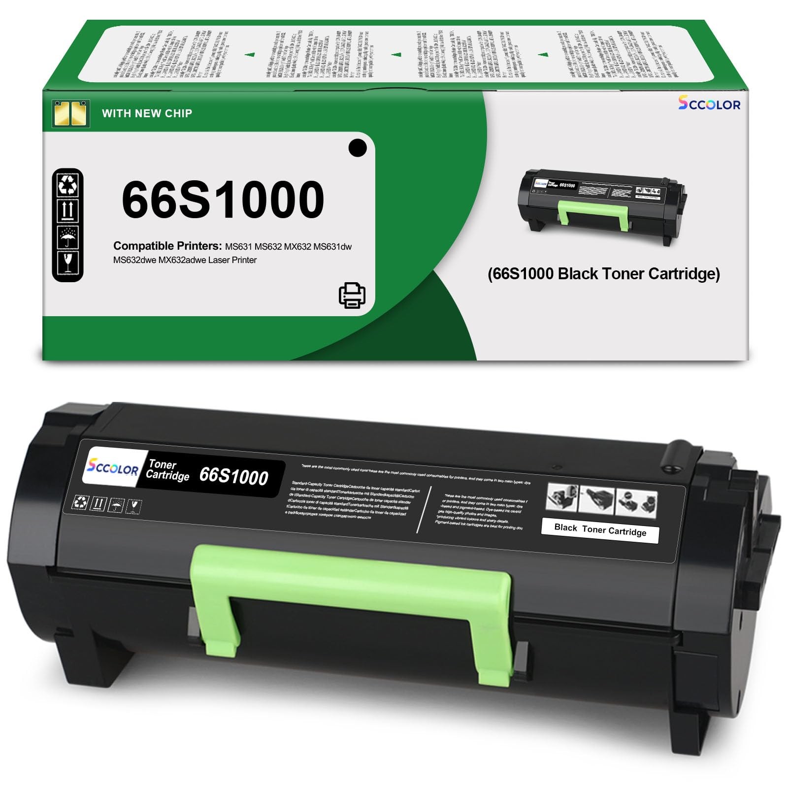 66S1000 Toner Cartridge High Yield Medium, Black