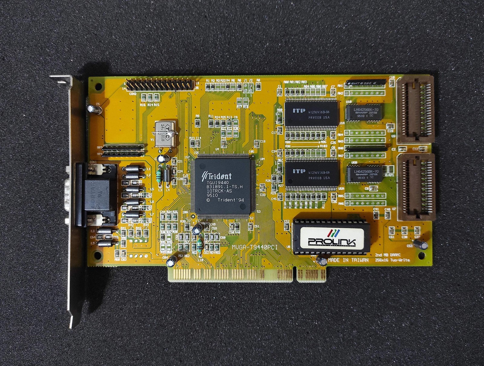 Prolink MVGA-T9440PCI PCI 1MB VGA Vintage Retro Graphics Card Trident TGUI9440