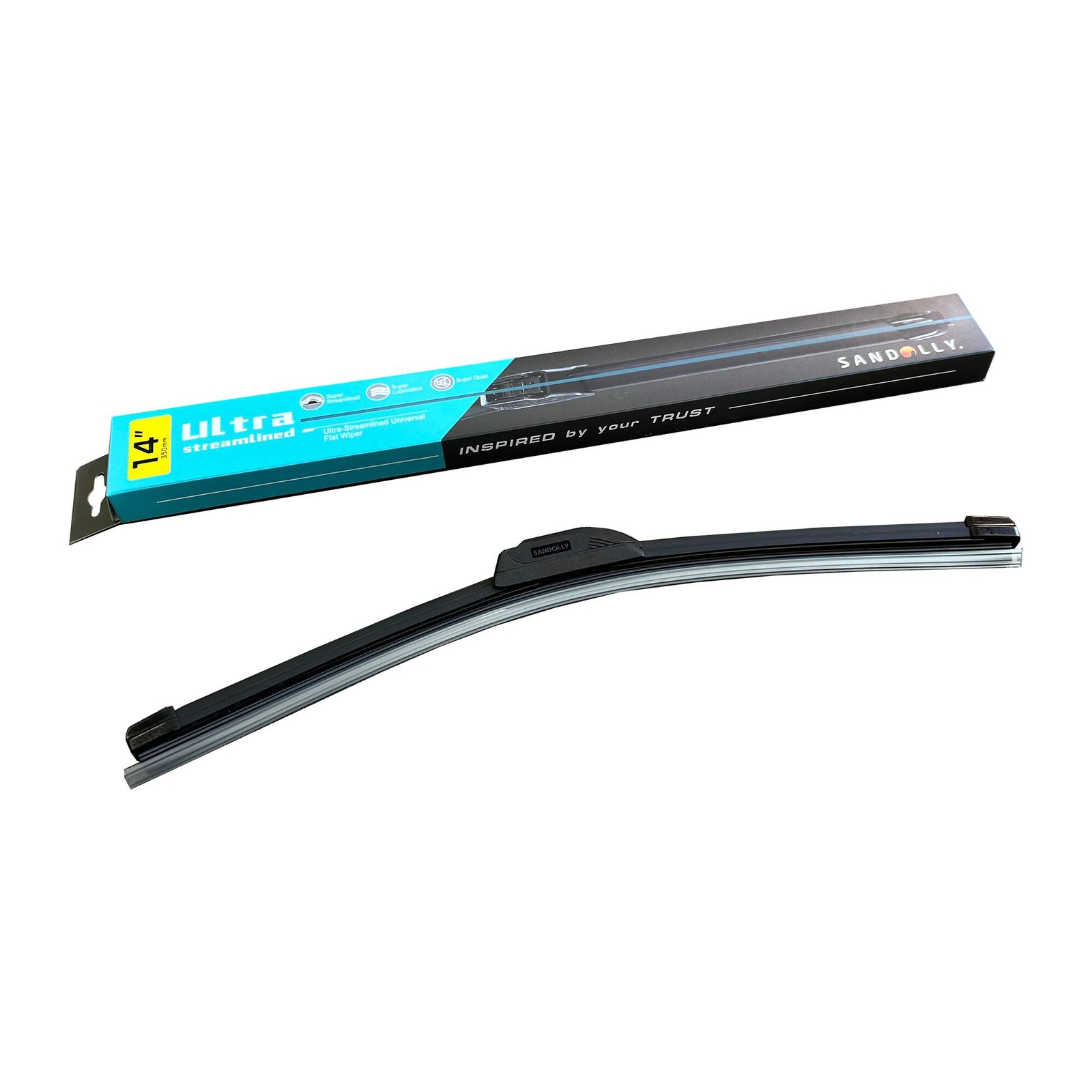 Broadfeet® Windshield Wiper Blades (F001) Ultra-Streamlined Universal Flat Wiper