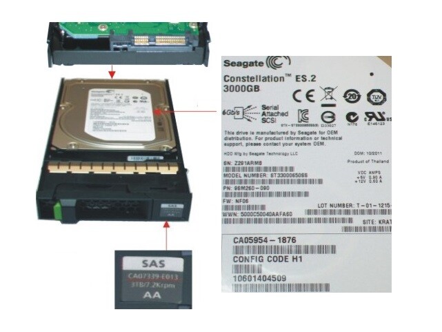 Fujitsu Eternus CA07339-E013 CA05954-1876 3TB