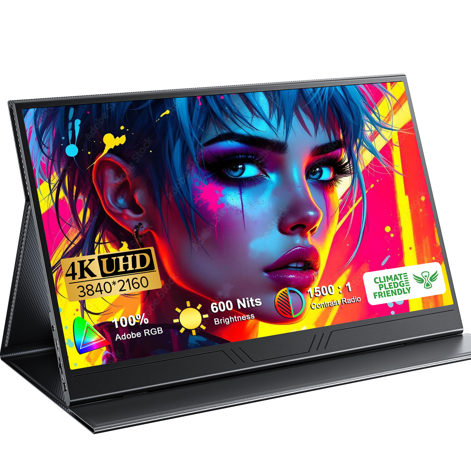 UPERFECT 4K 15.6" Portable Monitor UHD 4K Screen 100% Adobe RGB Second Display