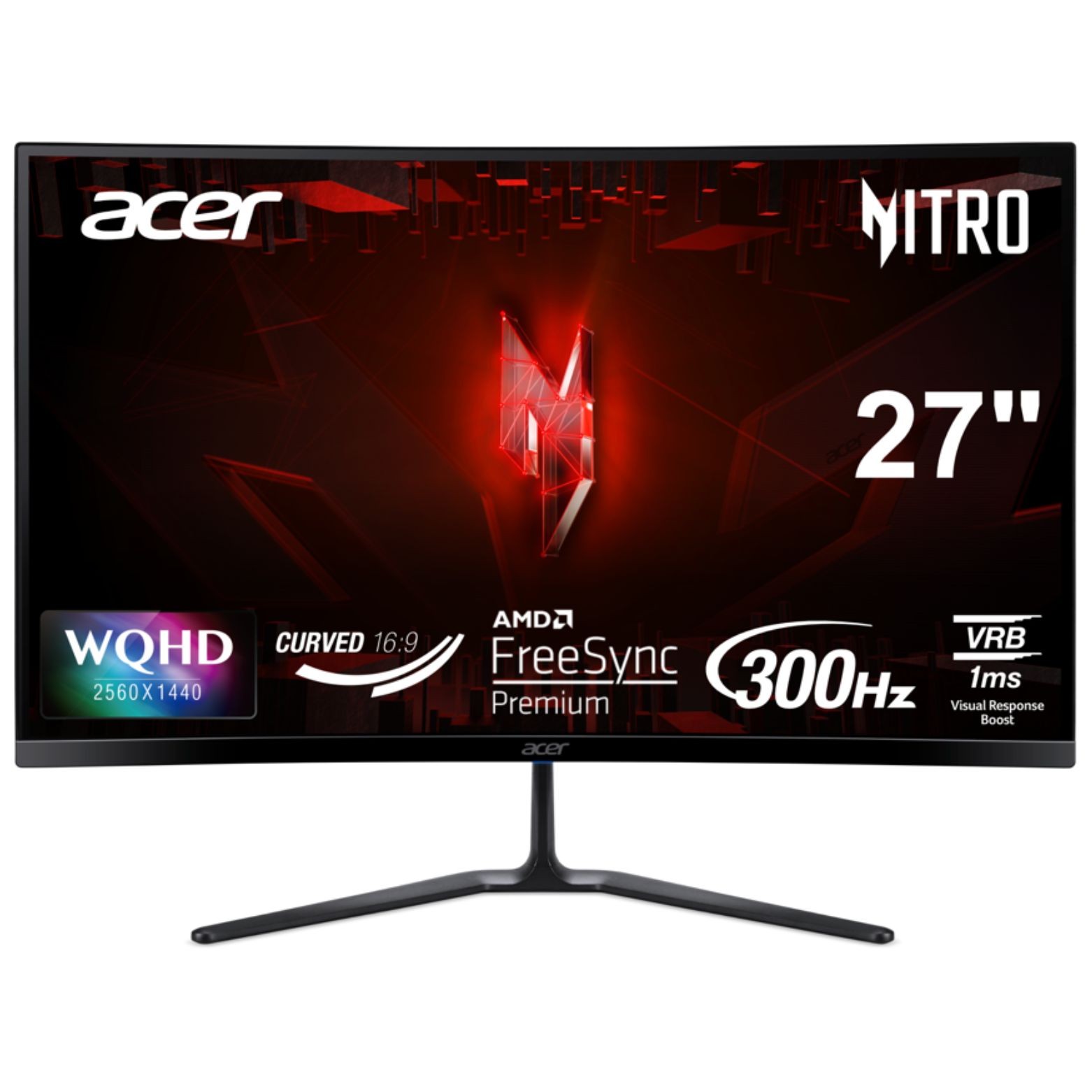 Acer Nitro 27" WQHD 2K Curved Gaming Monitor 1500R 1ms HDR10 FreeSync Premium