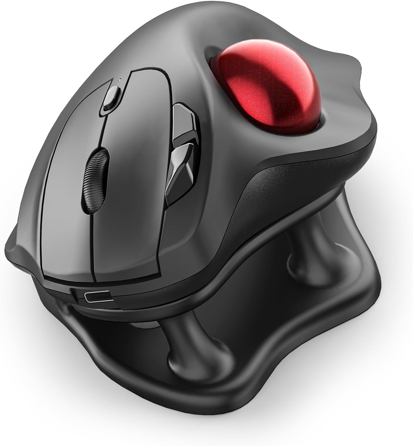 Nulea M511 Wireless Trackball Mouse, Rechargeable Ergonomic Thumb-Control.. RED