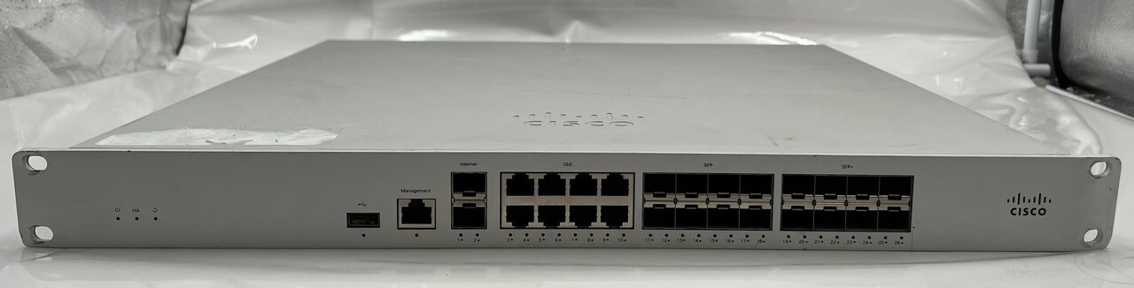 CISCO MERAKI MX250-HW CLOUD MANAGED SECURITY APPLIANCE UNCLAIMED