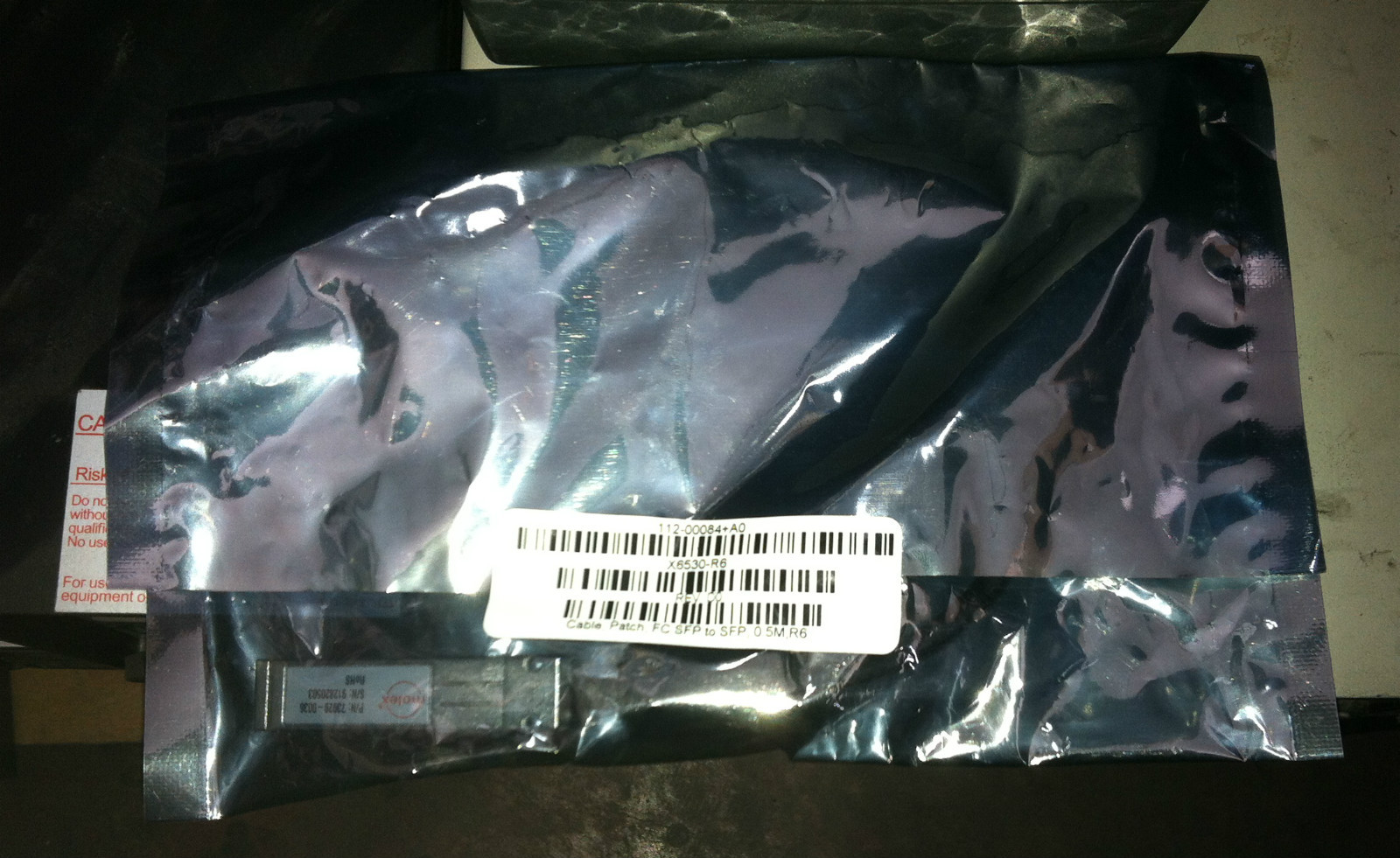 5x NetApp X6530-R6 112-00084 0.5m FC SFP to SFP 50cm Cables - NEW 