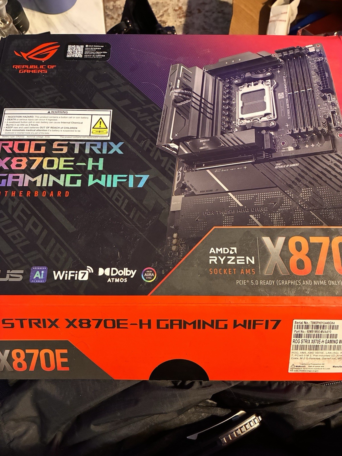 asus rog strix x870e-h gaming wifi 7