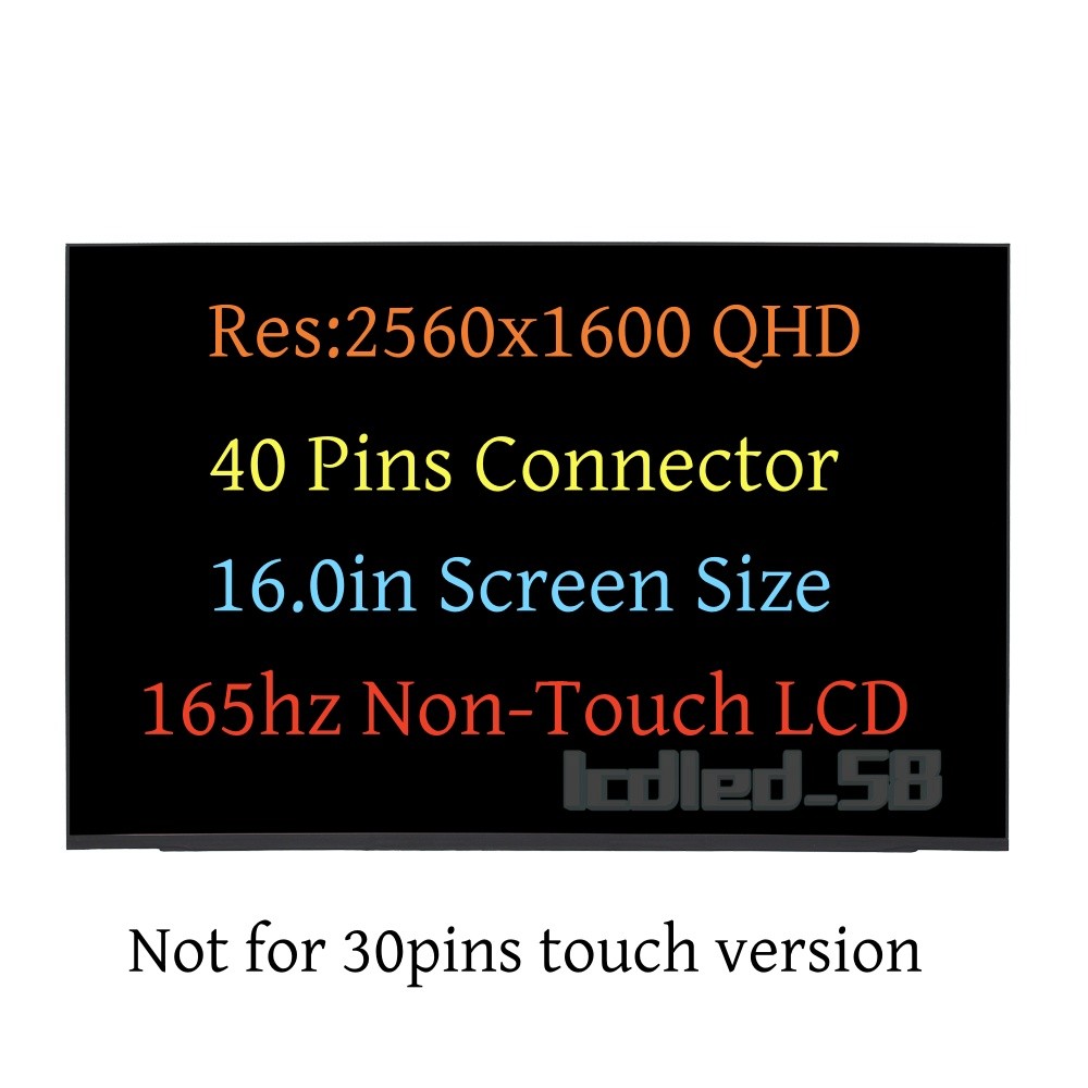 NE160QDM-NYC V18.0 BOE0B38 IPS LCD Screen 2560x1600 165HZ 16IN 40PIN NON-TOUCH