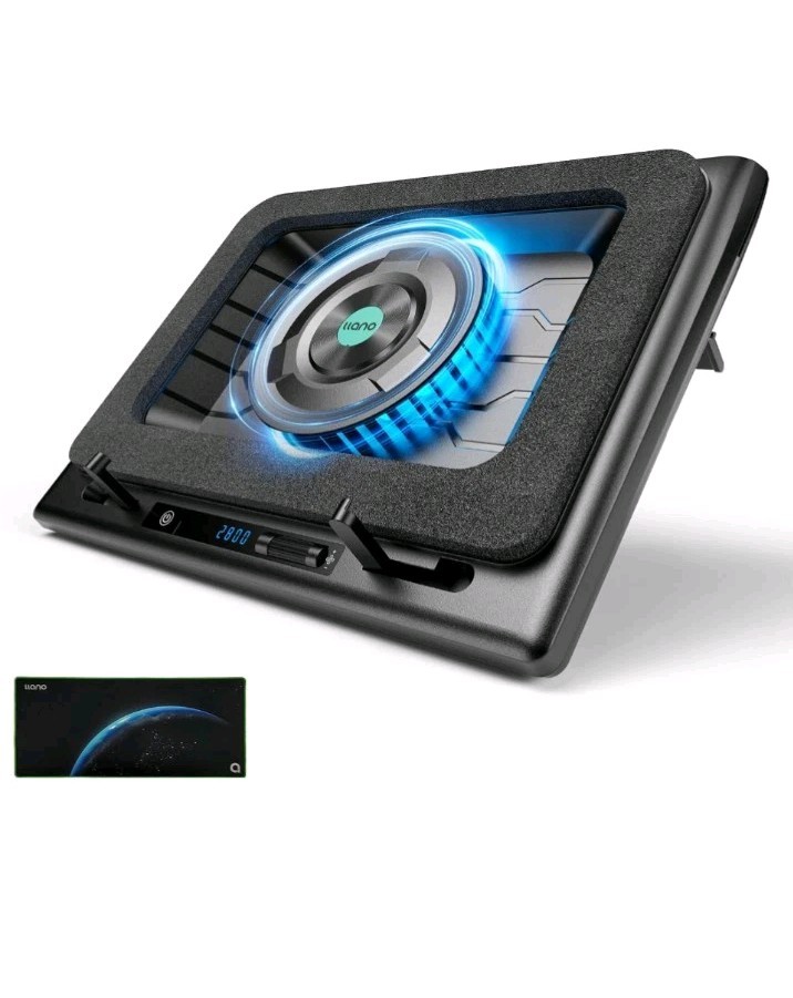 llano Gaming Laptop Cooler, V12 Laptop Cooling Pad Stand with 5.5inch Fan, Fast