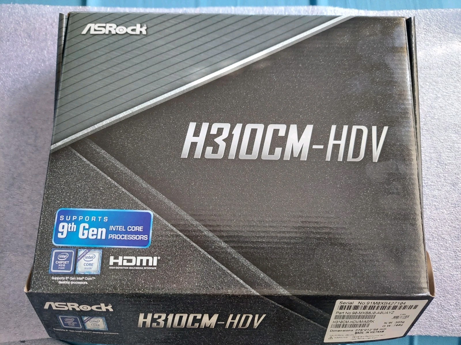 Fully Tested ASRock H310CM-HDV Intel H310 LGA 1151 mATX System Main Motherboard