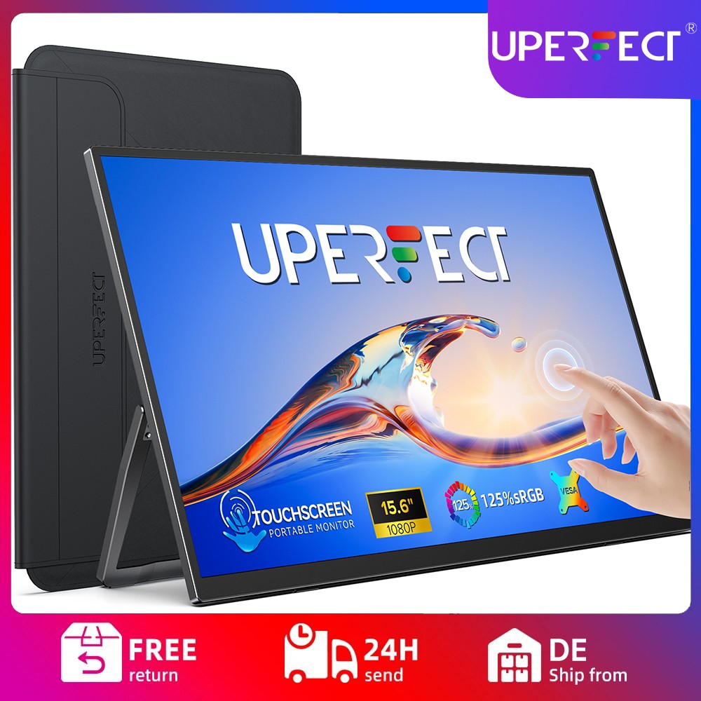 UPERFECT 15.6" Touch Portable Gaming Monitor HDMI USB C w/VESA For SAMSUNG DEX