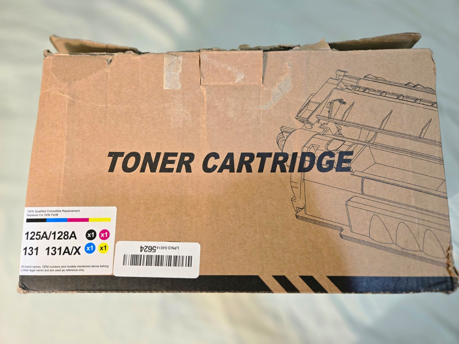 HaloFox Compatible HP 125A 128A 131 131A/131X CMYK Laser Toner 4-Pack