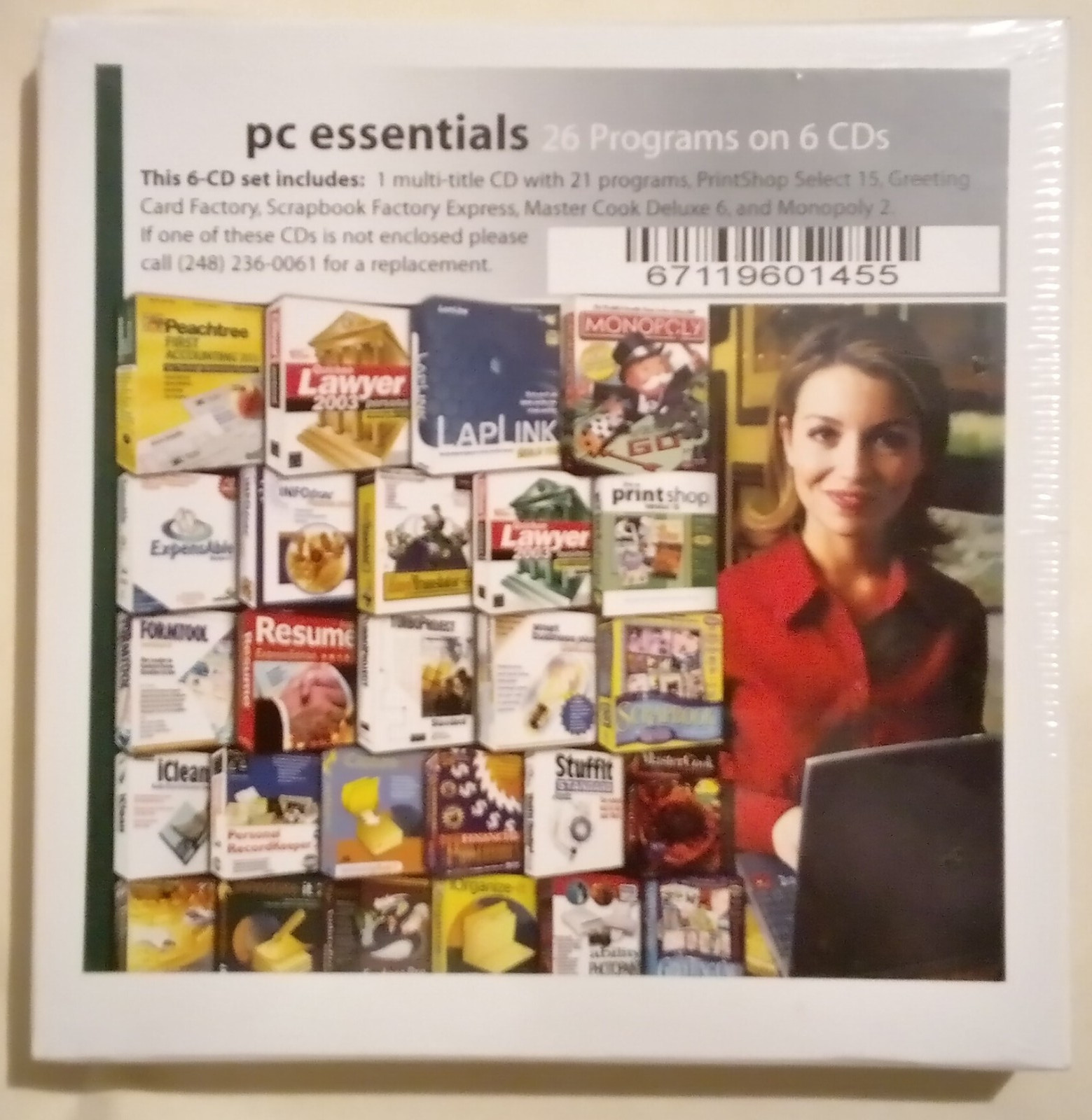 **BRAND NEW SEALED** PC Essentials - 26 Programs On 6 CDs (67119601455)