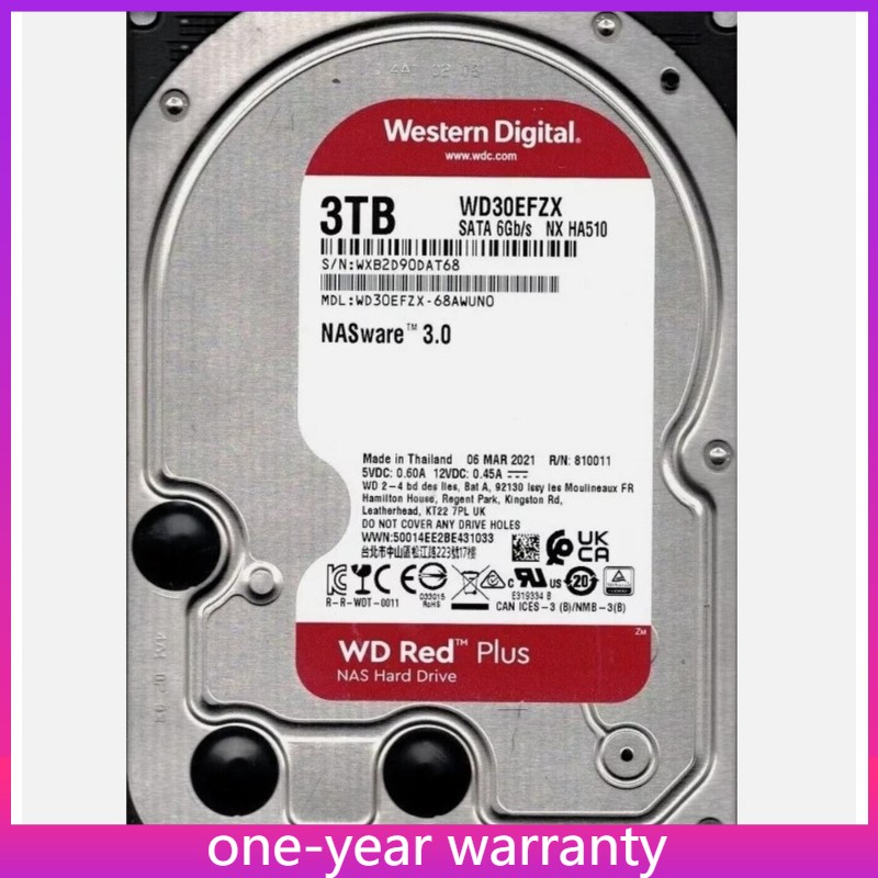 Western Digital WD30EFZX 3TB SATA 128MB 6Gbs 3.5" Internal Plus Hard Disk Drive