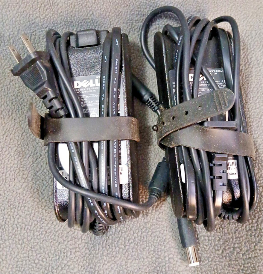 X2 Genuine Dell LA65NS0-00 Laptop Charger Power Adapter PA-1650-06D3 DF263