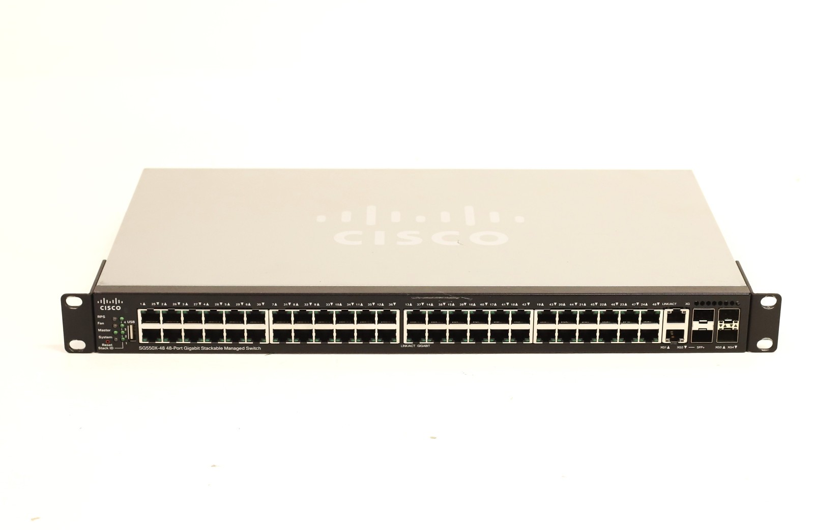 Cisco SG550X-48 48-Port Gigabit Network Switch W/Ears P/N: SG550X-48-K9 V01