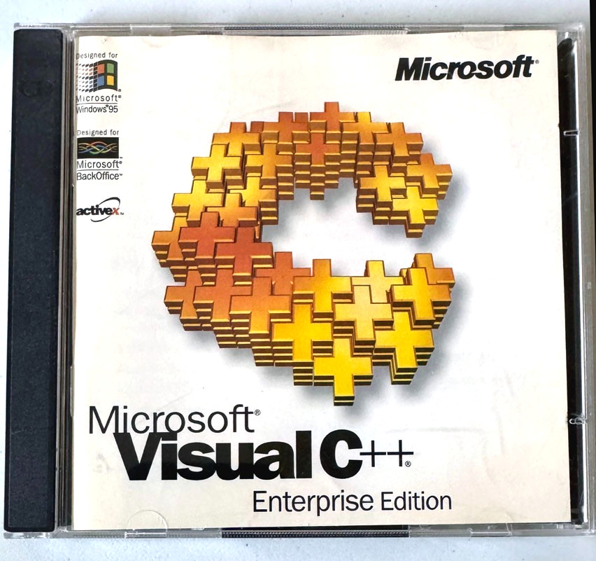 Microsoft Visual C++ 4.2 Enterprise Edition 2 CDs with case and key