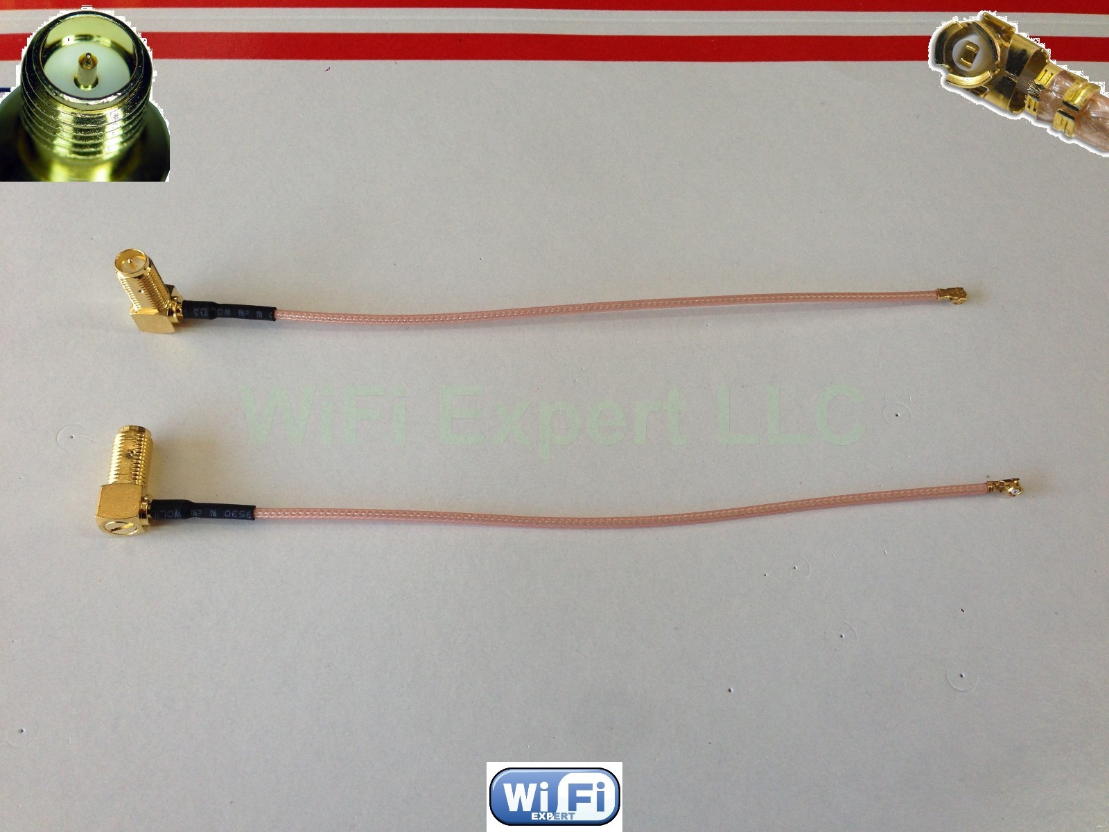 2X RG178 U.FL Mini PCI to Right Angle RP-SMA Pigtail Antenna WiFi Cable 6 Inches