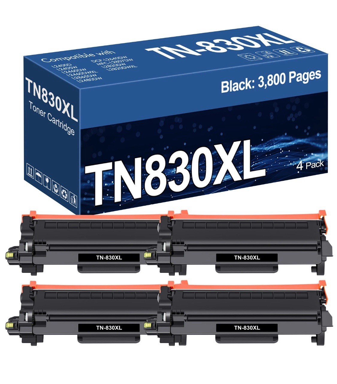 B-TN830XL Laser Toner Cartridge Black 2-Pack
