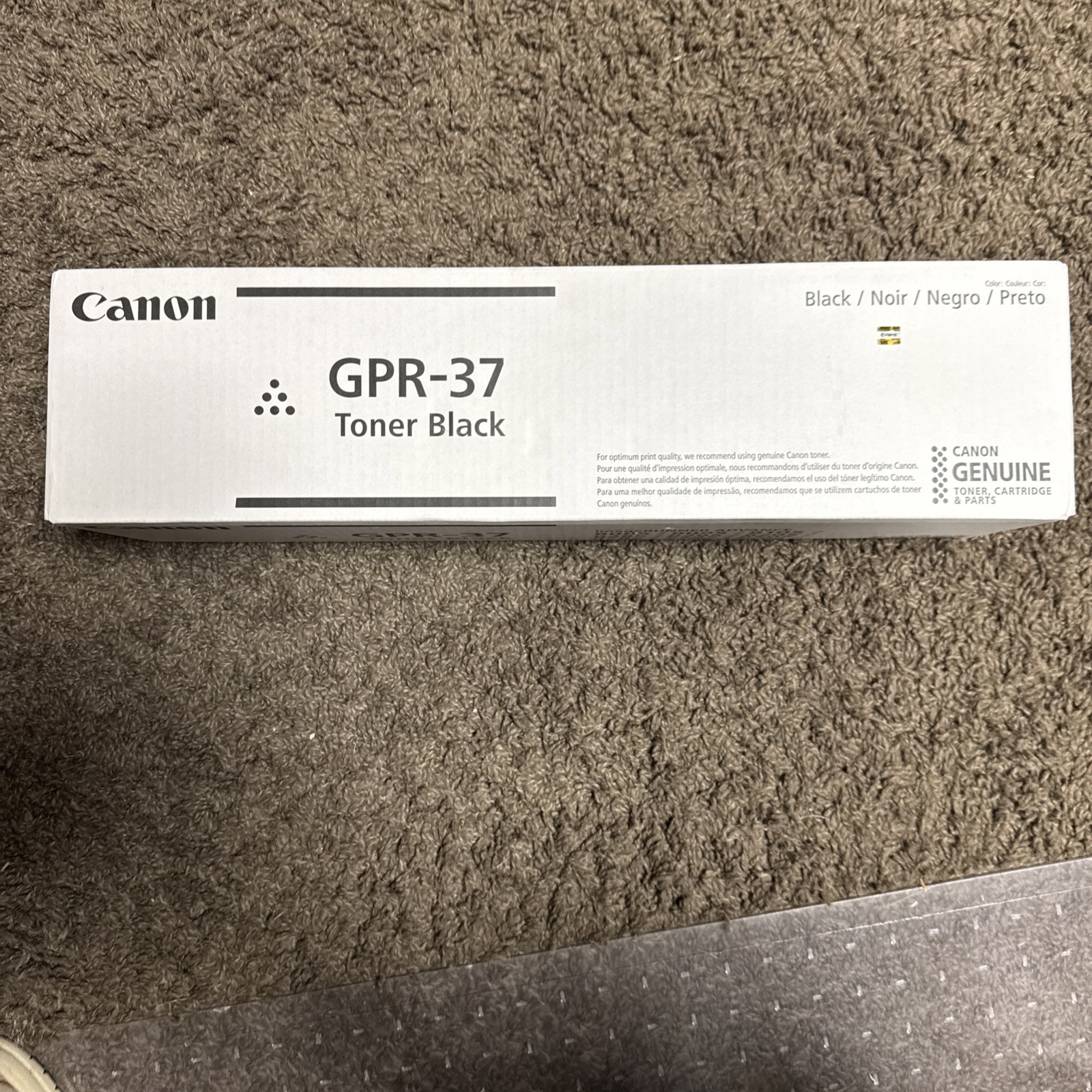 New Genuine Canon GPR-37 Black Toner Cartridge 2764B003[AA] - Factory Sealed Box