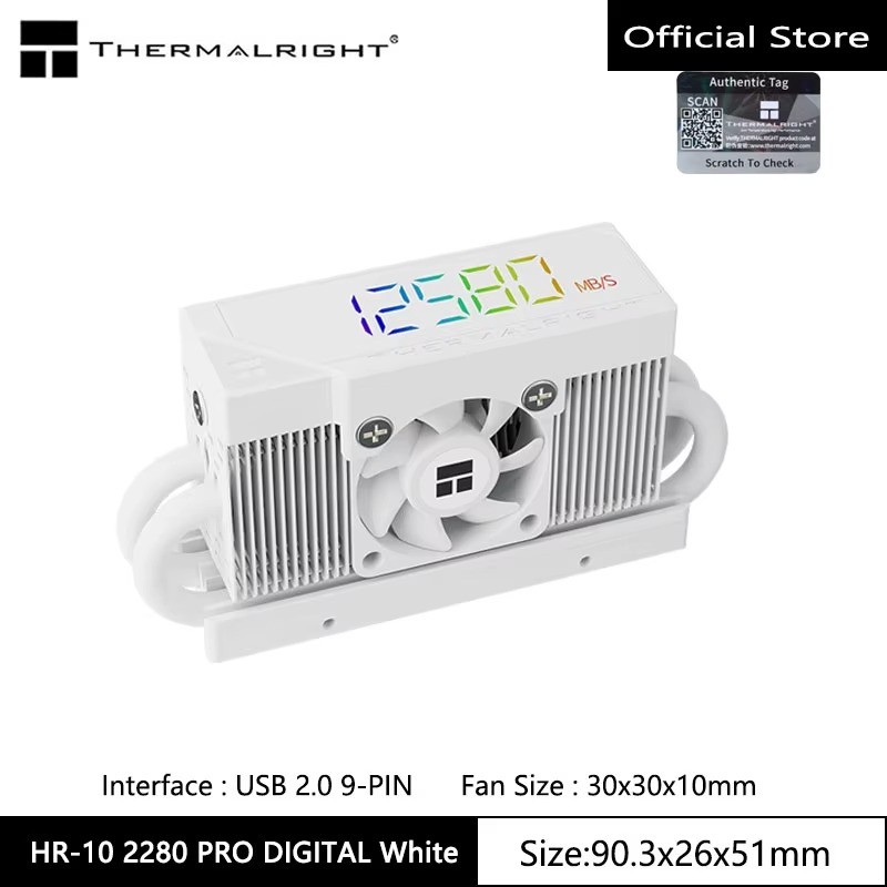 Thermalright HR-10 2280 PRO DIGITAL M.2 SSD Heatsink PCIe 5.0 RGB Display