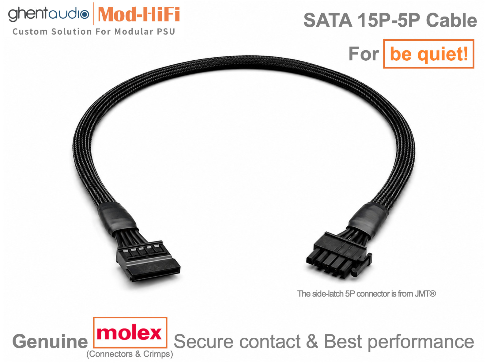 ⚡️SATA Power Cable for be quiet Dark Straight Pure Power...-12" / 24" Available