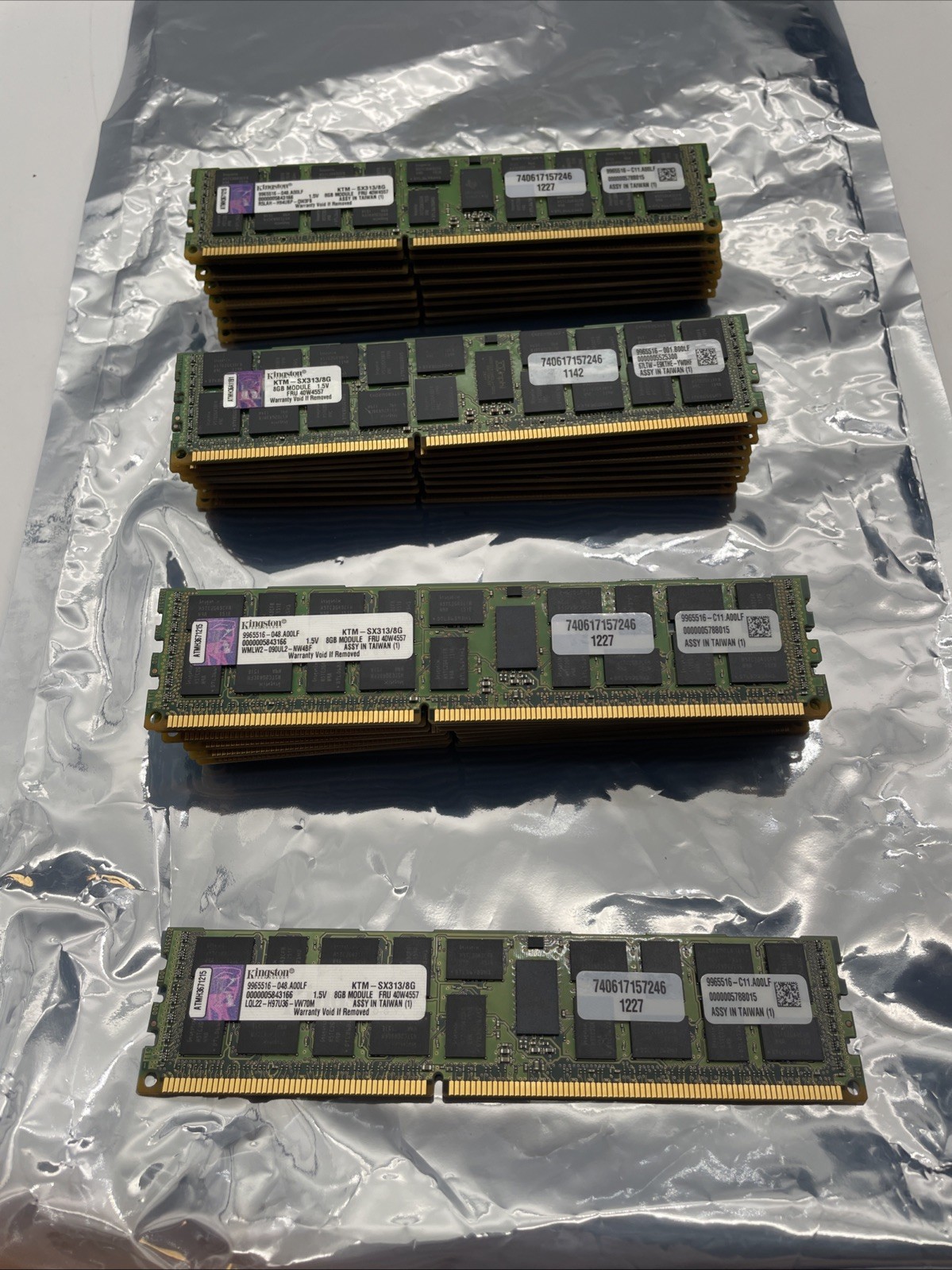 LOT OF 25 Kingston  KTM-SX313/8G PC3-10600 DDR3-1333MHz 8GB ECC Dual Rank Memory