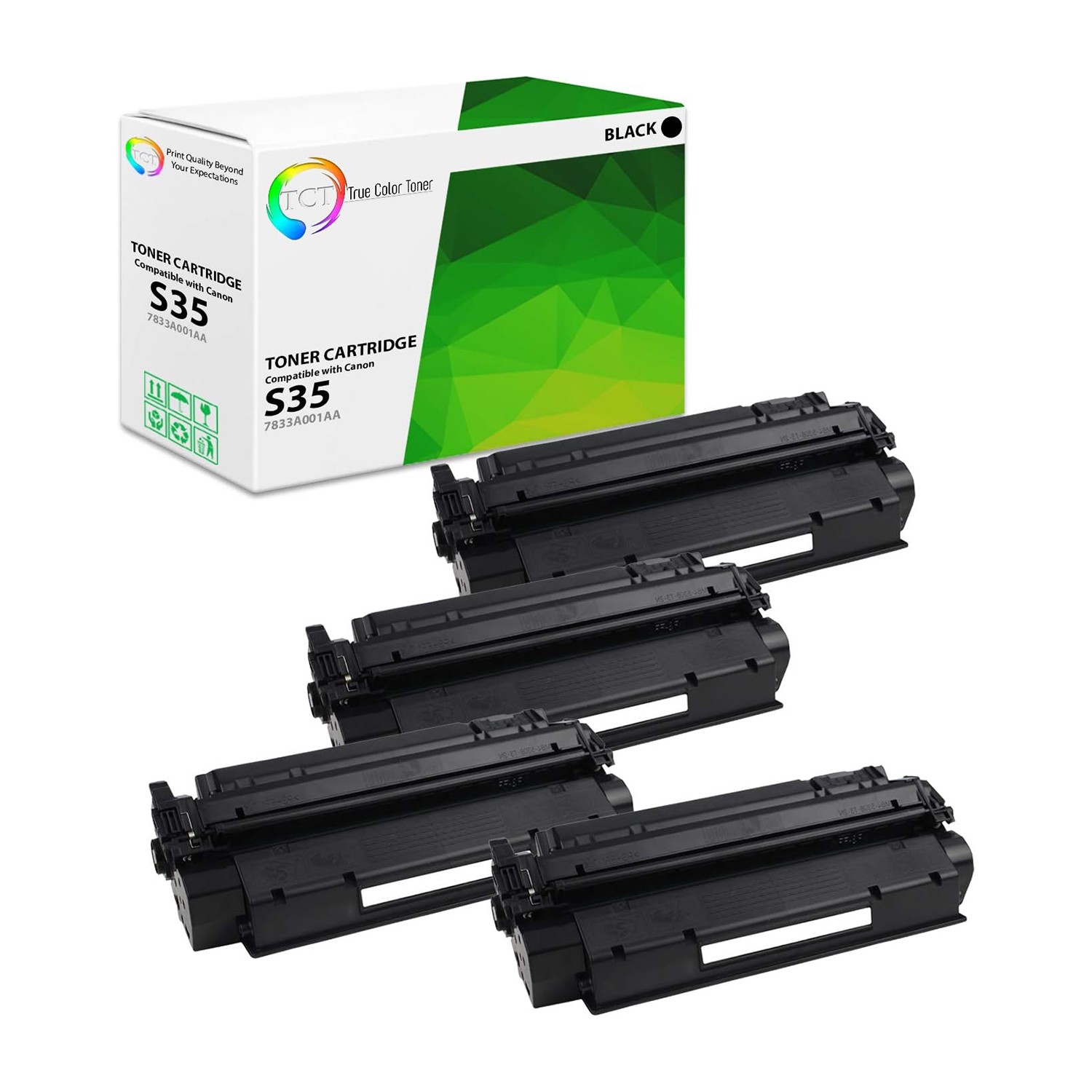 TCT 4PK S35 FX8 - 7833A001AA Black Toner Cartridges For Canon Imageclass D340
