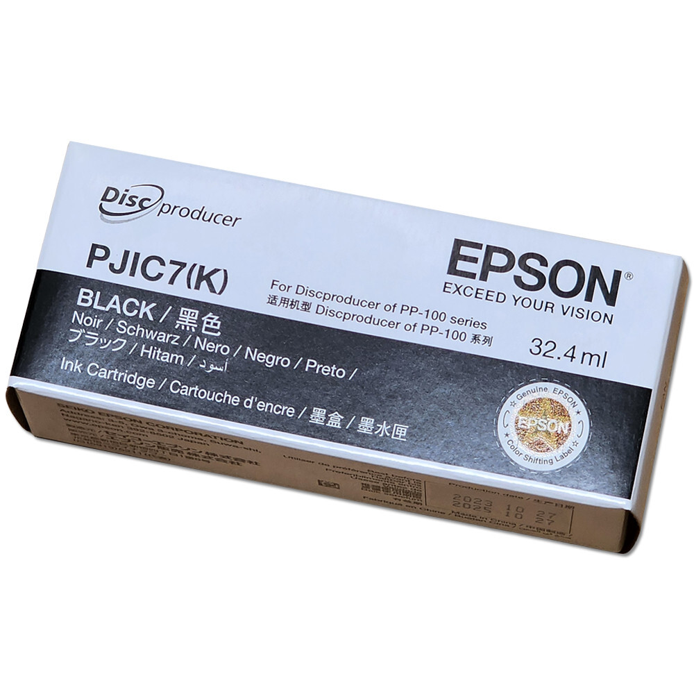 Epson PJIC7(K) Discproducer PP-100 / PP-50 BLACK Ink Cartridge C13S020693