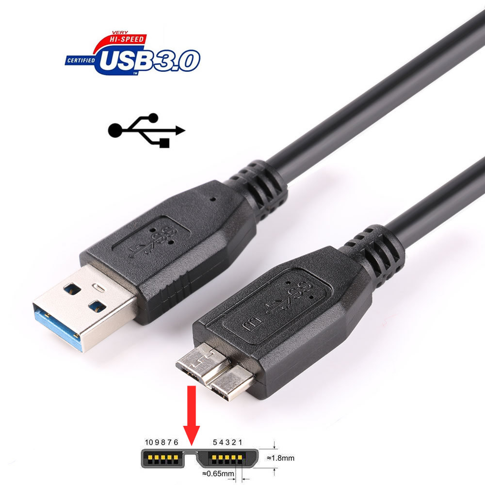 USB 3.0 Cable Lead f ADATA DashDrive HV620 500GB 1TB 2TB 3TB External Hard Drive