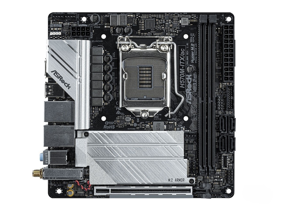 ASRock H570M-ITX/ac motherboard LGA1200 DDR4 64GB HDMI+DP Mini-ITX Tested OK